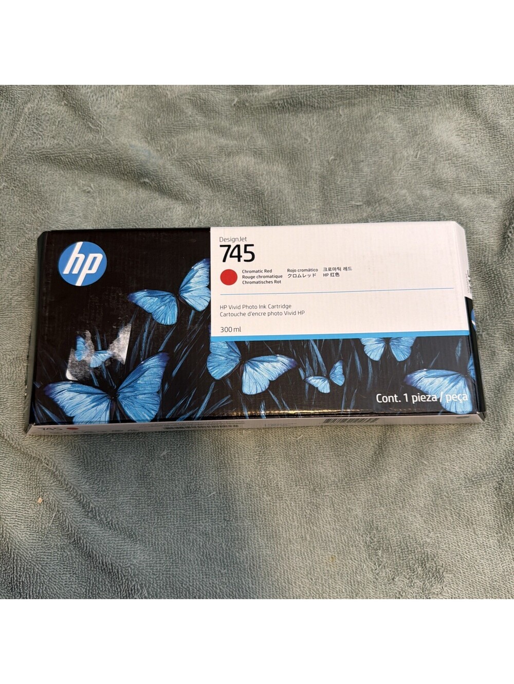 GENUINE HP F9K06A 745 CHROMATIC RED 300ml INK DESIGNJET Z2600 Z5600 03/2025